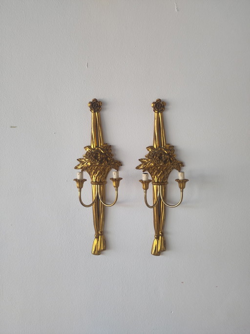 2 lampade da parete Deknudt Decora color oro – wandlampen, Plastic