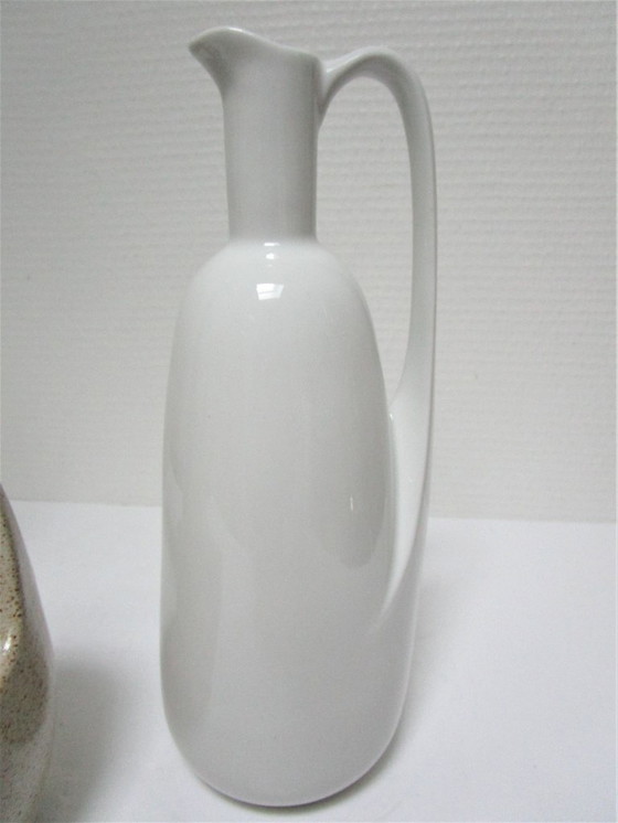 Image 1 of three soliflore vases stoneware ceramic vintage porcelain