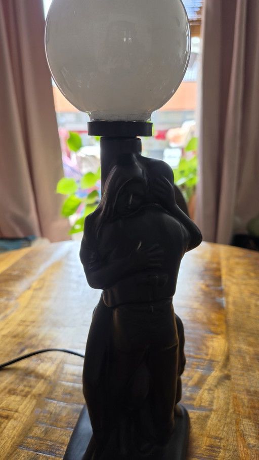 Lampada da tavolo figurativa vintage 'Amanti' – Tremoka – 45 cm