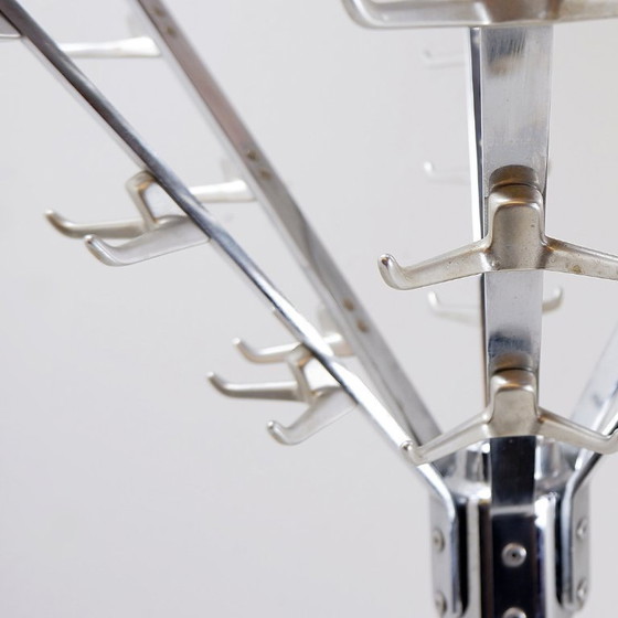 Image 1 of Vintage chrome-plated coat rack with umbrella stand