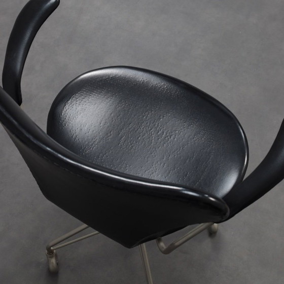 Image 1 of Sedia da ufficio modello 3217 di Arne Jacobsen per Fritz Hansen, prima edizione, anni '50.