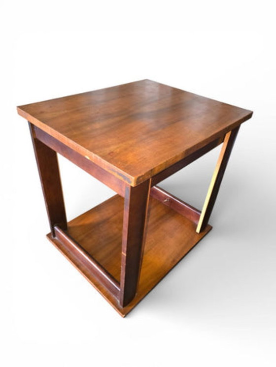 Art Deco houten bijzettafel/serveerwagen op wielen – Wood (photo 3 of 5)
