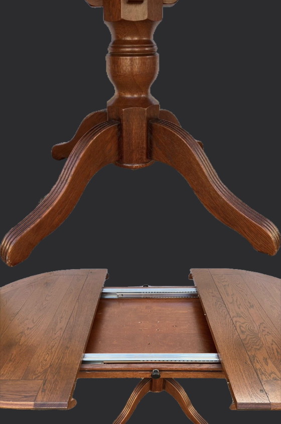 Image 1 of Bannink Art Nouveau extendable dining table cherry wood