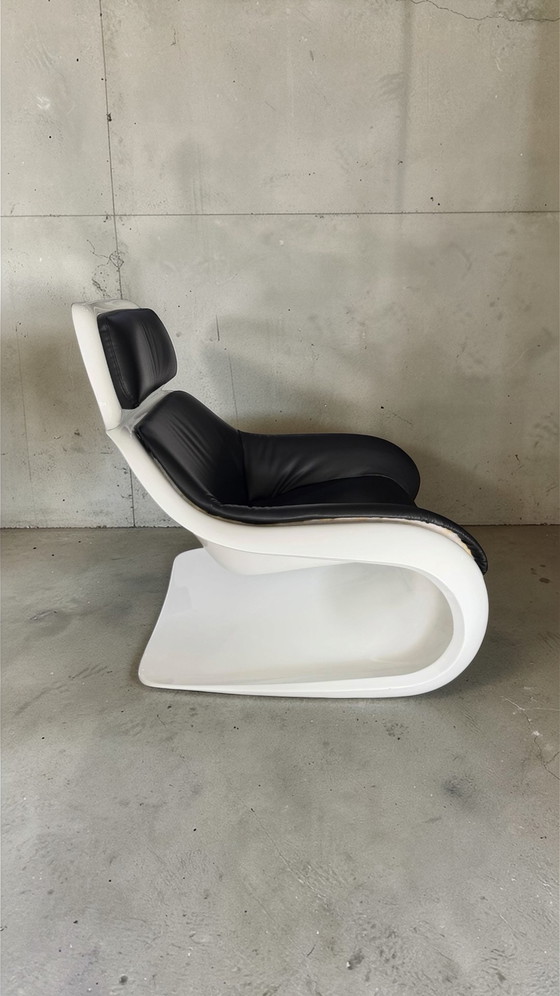 Targa Chair, Klaus Uredat, Lounge Chair, 1970s, Horn, Chairs and lounge chairs, Fiberglass, Skai, Black (photo 7 of 10)