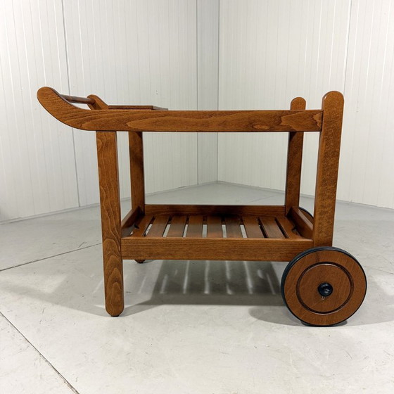 Image 1 of Chariot de jardin classique en bois Herlag, chariot de service des années 1980