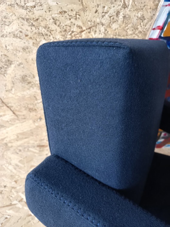 Image 1 of CASSINA Utrecht 637 armchair in Midnight BLUE Kvadrat wool by Gerrit Rietveld