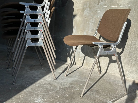 Image 1 of 6 chaises Castelli DSC 106, Giancarlo Piretti - marron