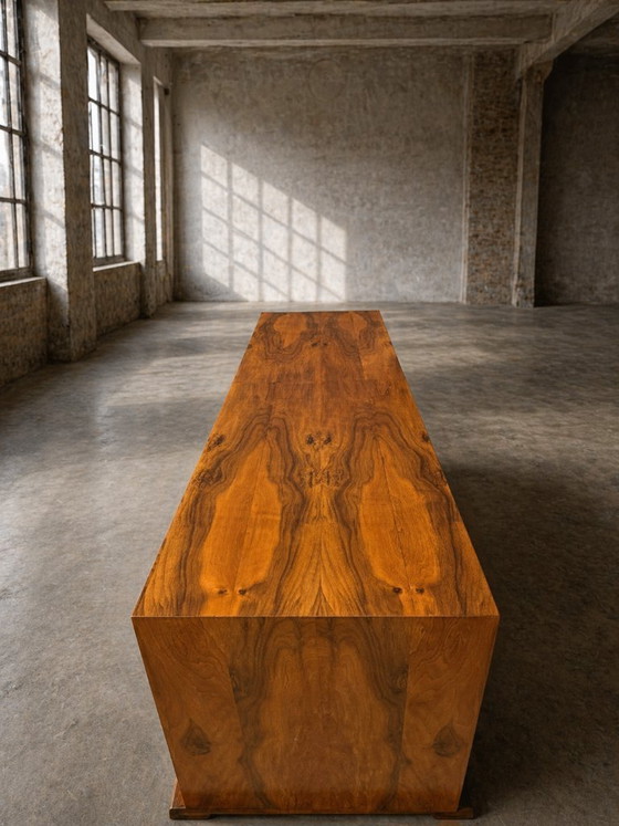 Image 1 of Sideboard/Schrank aus Walnussholz im Art-déco-Stil, 1930er–1940er Jahre, Mitteleuropa