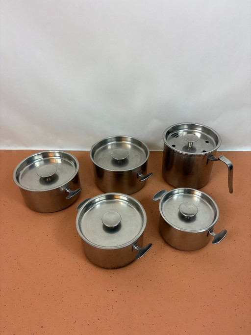 Gero Zilmeta Set di 5 padelle in acciaio inossidabile - Dick Simonis