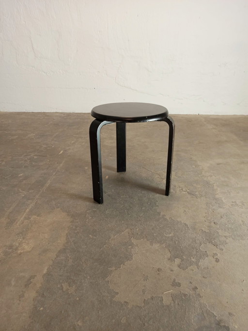 Sgabello nero vintage – krukjes, Wood