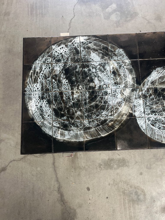 Image 1 of Coffee table, Belarti Tile table with chrome frame