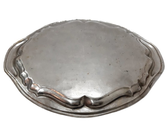 Image 1 of Vintage Ornate Silverplate Tray
