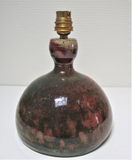 Image 1 of Fontgombault-Lampe, glasiertes Steinzeug, signiert