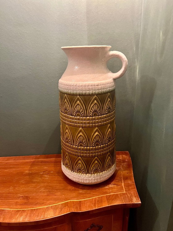 Image 1 of Große 1960er Mid Century Bodenvase aus der Kunsttöpferei Ü-Keramik Übelacker mit der Modellnummer 1782/45.
