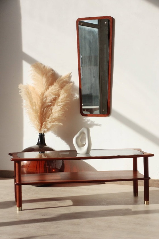 Image 1 of Tavolino vintage G Plan - E Gomme - in teak e vetro fumé