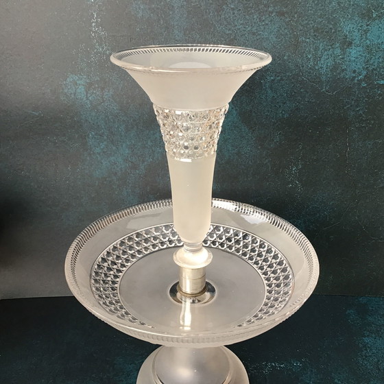 Image 1 of Baccarat Kristal Epergne - Etagère 19e-eeuws tafelstuk