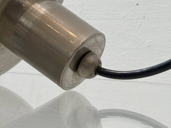 Image 1 of Suspension vintage en verre opalin cubique, années 1940