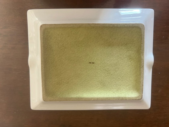 Image 1 of Original Hermès Cendrier Vintage vert avec éléphant