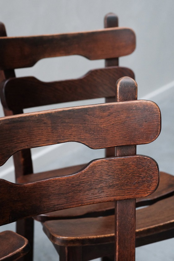 Image 1 of Set di 6 sedie da pranzo brutaliste