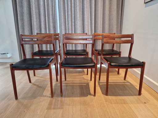 6x vintage danish dining chairs
