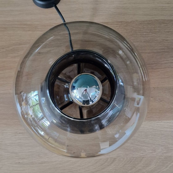 Image 1 of Lampe de table vintage Süssmuth Leuchten, verre fumé, lampe champignon, style futuriste