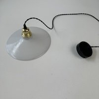 Vintage White Opaline Antique Hanging 25 Cm