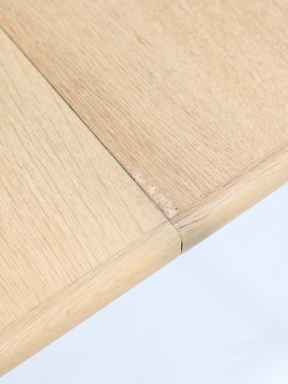 Image 1 of Extendable round dining table oak Skovby Danish vintage