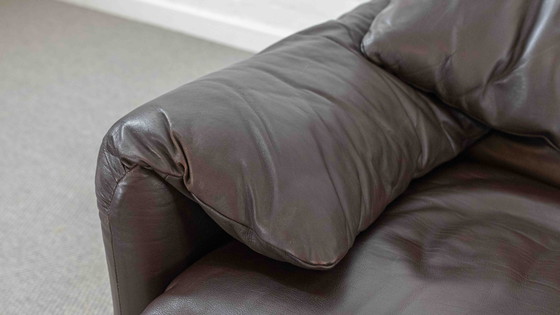 Image 1 of Cassina Maralunga 3-Sitzer-Sofa aus Leder von Vico Magistretti