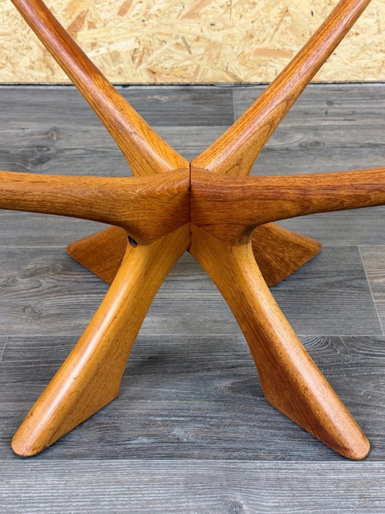 Teakhouten salontafel T118 glas uit de jaren 60/70 van Illum Wikkelso voor Niels Eilersen – Gold, Wood (photo 17 of 18)