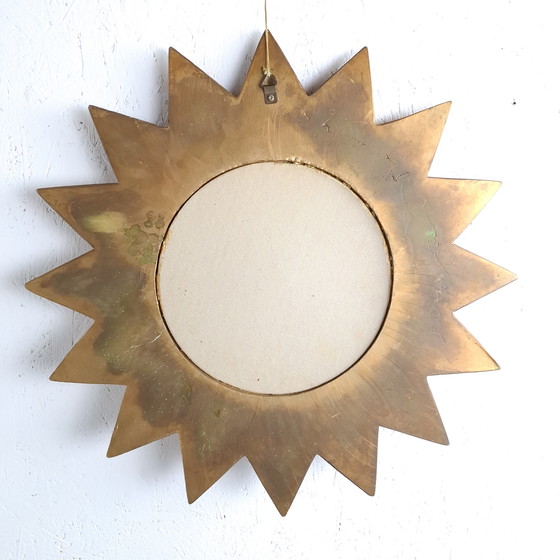 Image 1 of Vintage sun mirror, mid-century modern design, 1970s