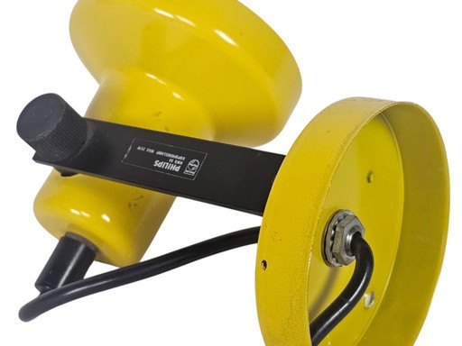 Philips - NWS 85 - spot mural - éclairage futuriste - jaune - années 70