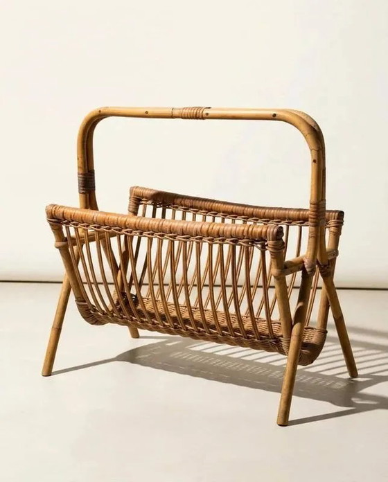 Rattan and wicker magazine racks - 1960s/70s – Retro (photo 6 of 6)