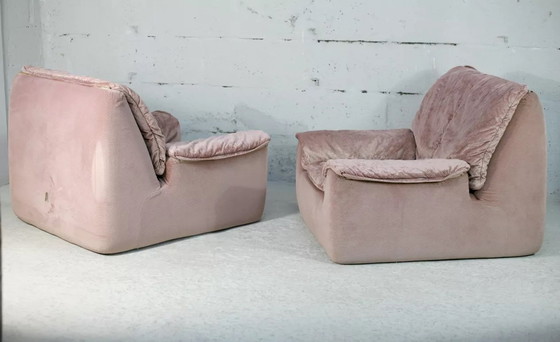 Image 1 of 2x Fauteuils Mousse Et Velours