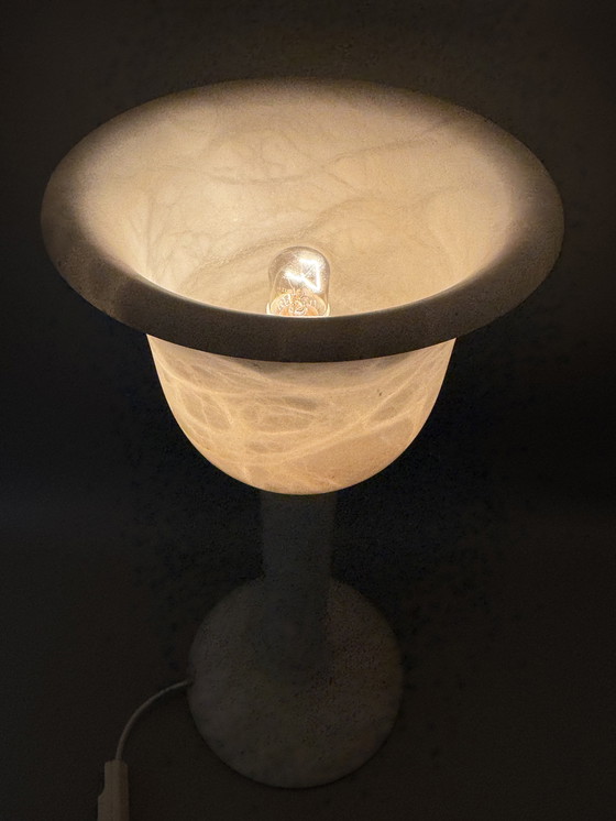 Image 1 of Elegante lampada da tavolo in alabastro di A. Santa Rita