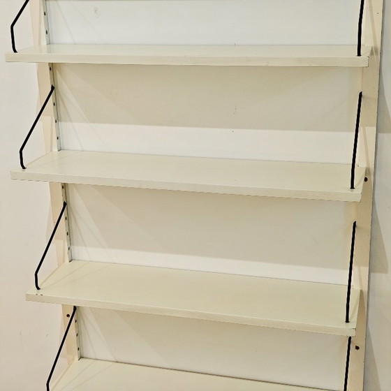 Vintage Poul Cadovius Shelving unit White – Metal, Wood (photo 4 of 8)