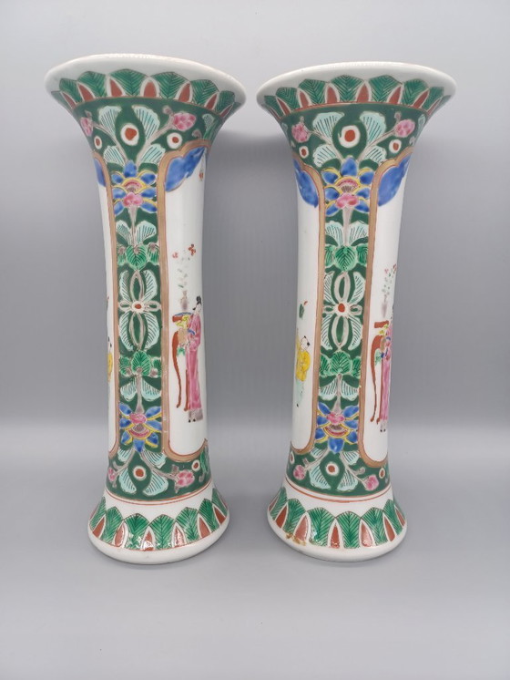 Image 1 of Ensemble de vases Asiatique en porcelaine 