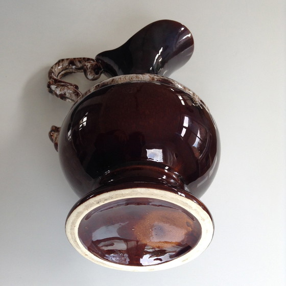 Image 1 of Mid - Century Ceramic Vintage Vase/Jug With Dripping Glaze