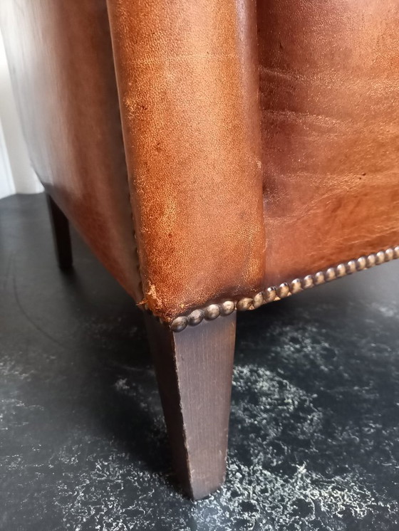Image 1 of Kleine schapenleren fauteuil