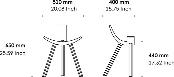 Image 1 of Alki - Hiruki stool 100% solid oak 