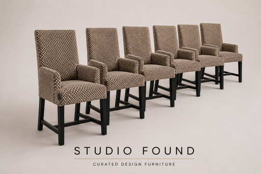 Set van 6 Keijser & Co Design Eetkamerstoelen – Exclusieve Luxe Bekleding