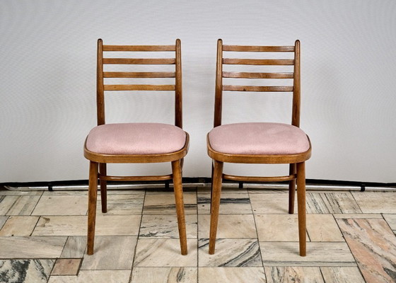 Image 1 of Set of 4 Dining Chairs, TON, 1960s, Czechoslovakia
