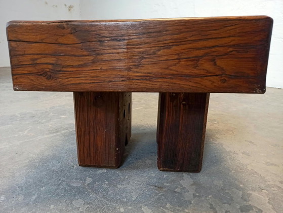 Tavolino brutalista Wabi Sabi vintage, Tavolini, Legno, Marrone (foto 5 di 15)