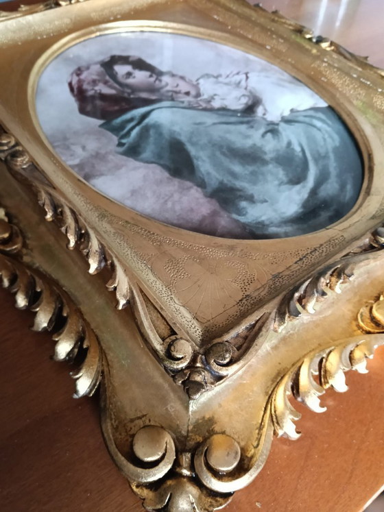 Image 1 of Cornice Barocca in Legno Massiccio Oro (57x47 cm)