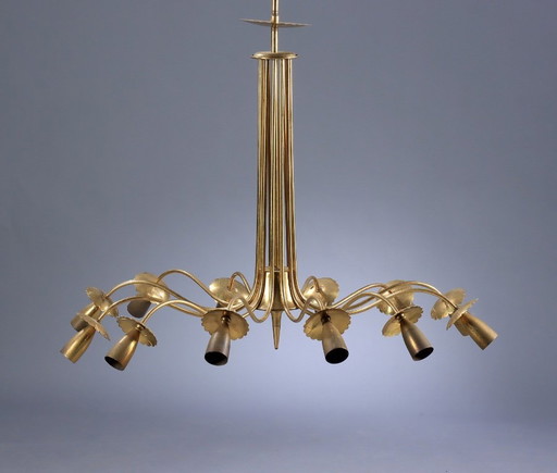 Oscar Torlasco attributed brass chandelier 1970’s