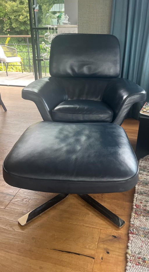 Minotti Blake armchair with footstool