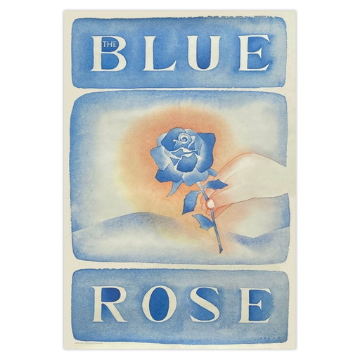 Jean Michel Folon Poster Blaue Rose 1980 – Paper (photo 2 of 5)