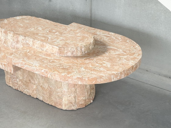 Vintage mactanstone salontafel jaren 80 – Steen (photo 3 of 7)
