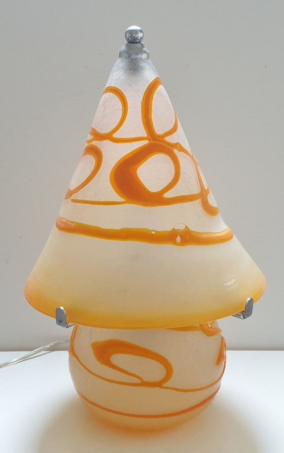 Image 1 of Lampada da tavolo vintage a forma di fungo Simais fatta a mano