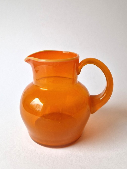 Kosta Boda - Orange water jug ​​by Erik Höglund - 60s
