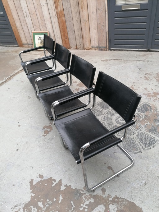 4x Mart Stam model s 34 chairs